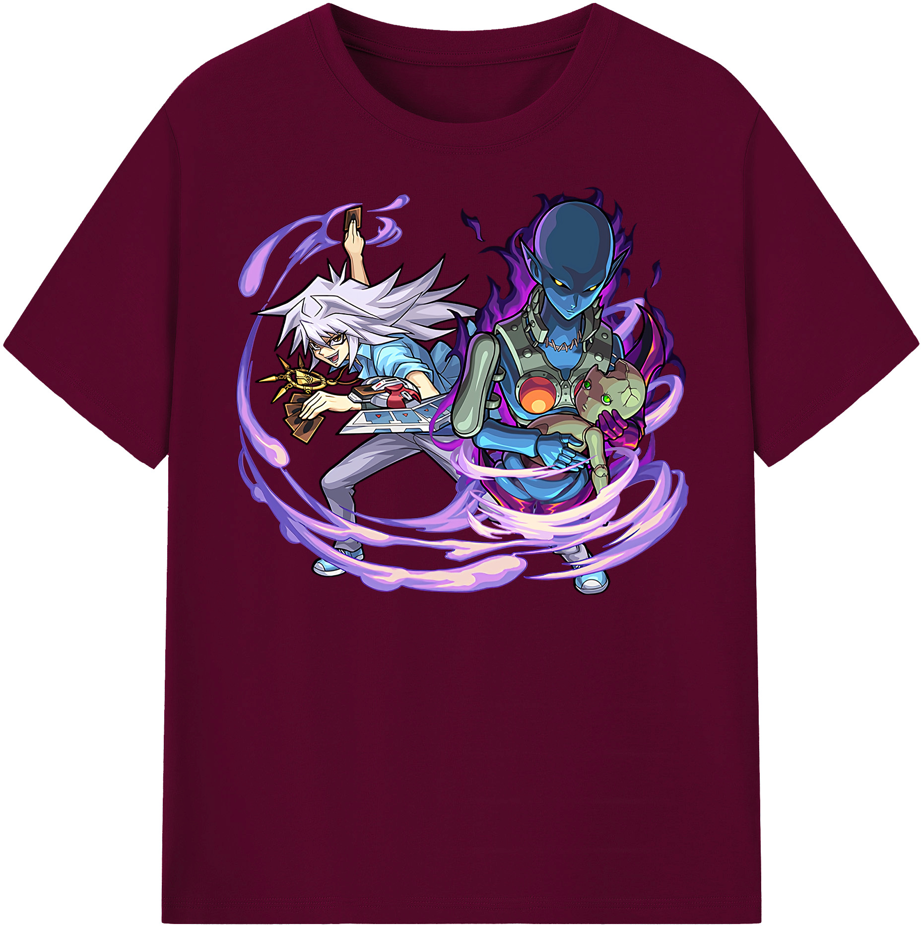 （画像用） 遊☆戯☆王 Yu-Gi-Oh! レディースカジュアルプリントTシャツ（綿100％）